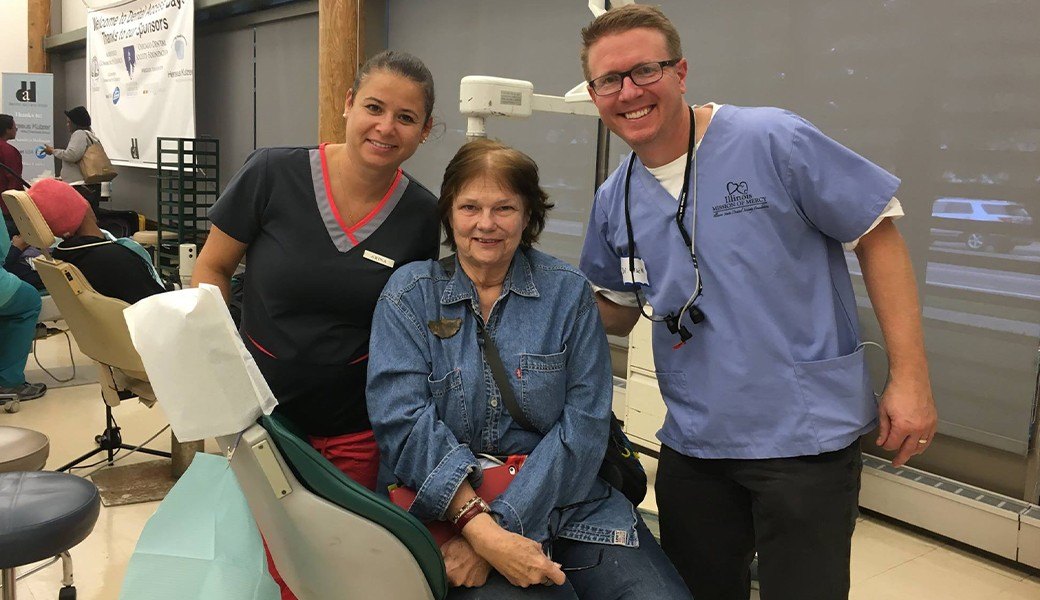 Dr. Weiss with smiling patient