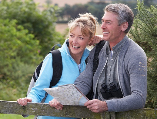 couple going on a hike